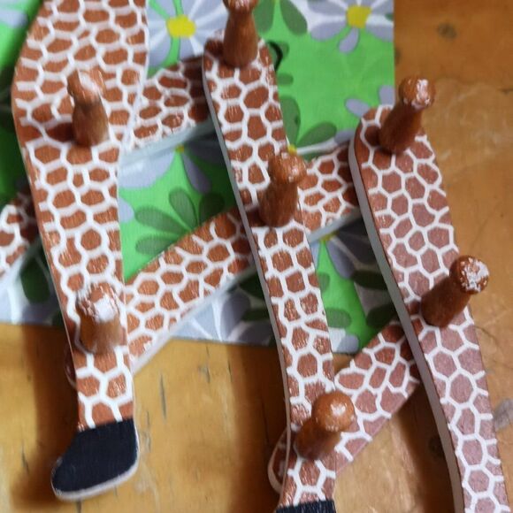 Giraffe According Rack Pegs Kids Bedroom Vintage - Picture 3 of 4